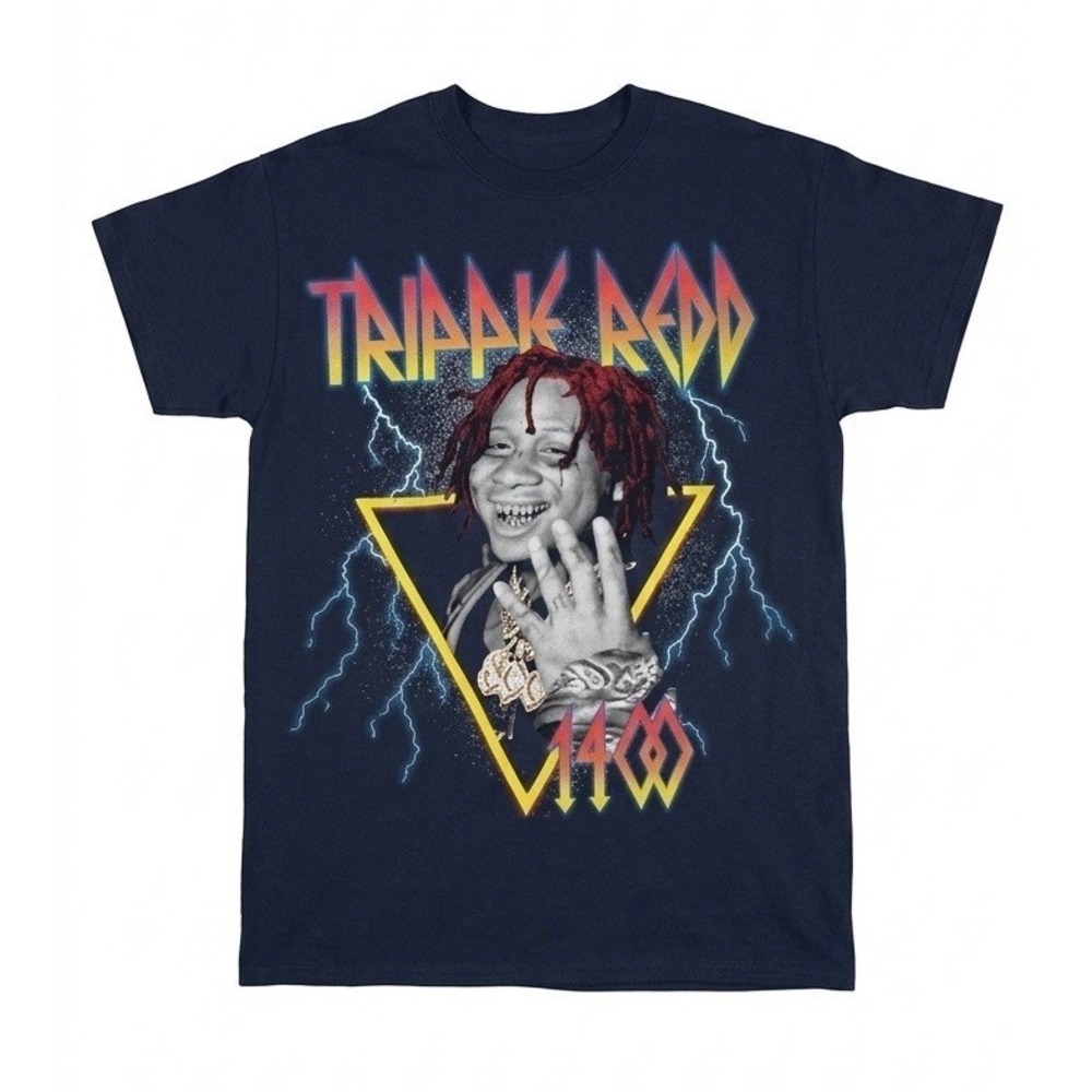 Trippie Redd 1400 Lightning Shirt Mens S Black Official Hip Hop Rap Graphic Tee